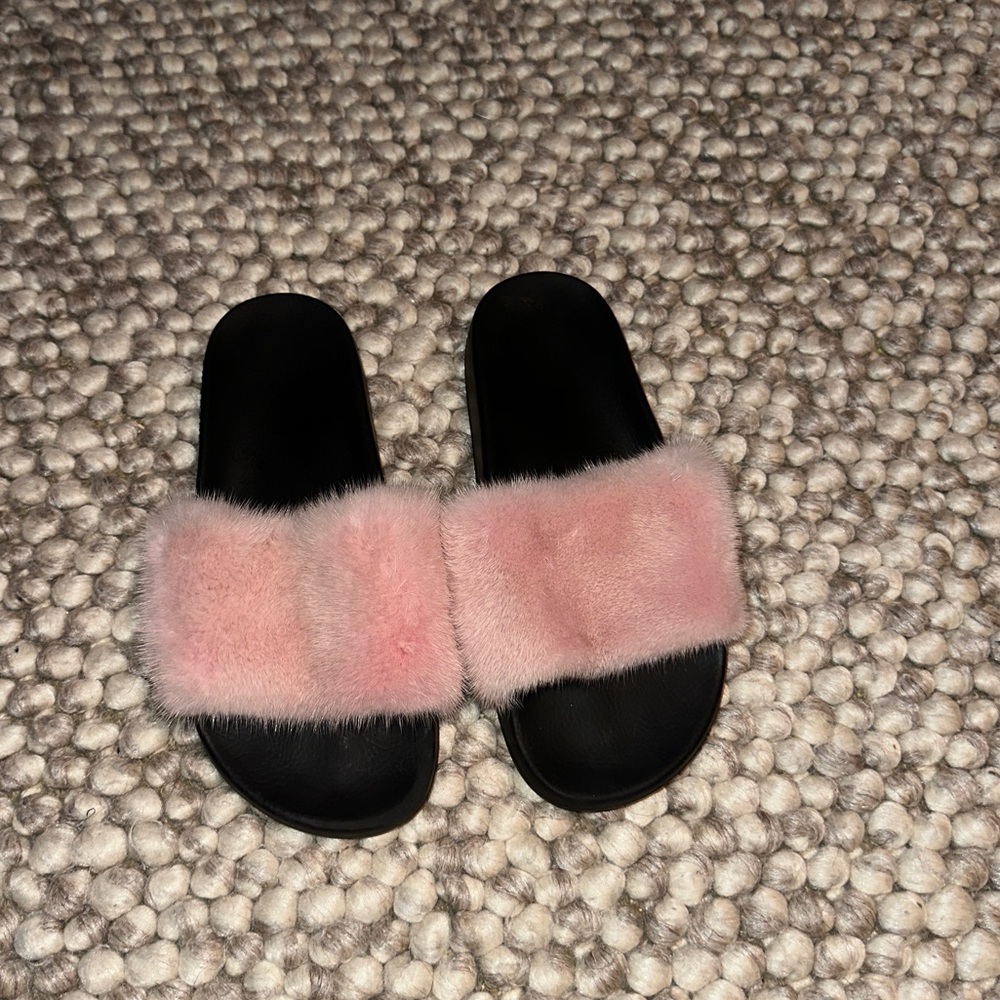 Givenchy real Mink fur slides. Perfect condition